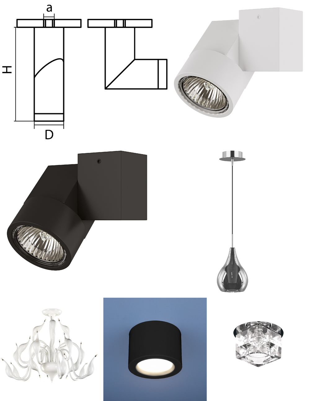 « галогенные». Lightstar серия Illumo X1 артикул 051020