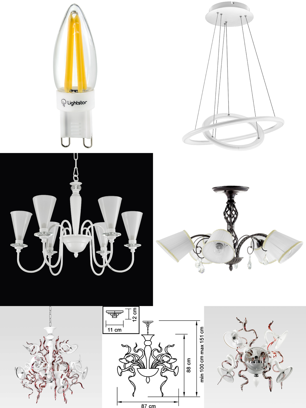 « стеклянные плафоны». Lightstar серия Ricciolo артикул 894156