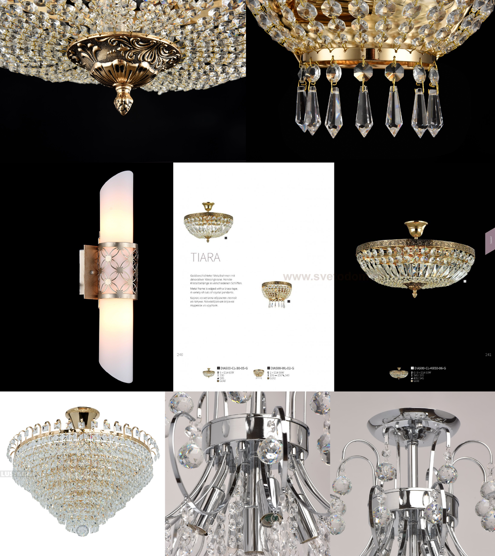 « потолочные». Maytoni серия Tiara артикул DIA500-CL-30-05-G