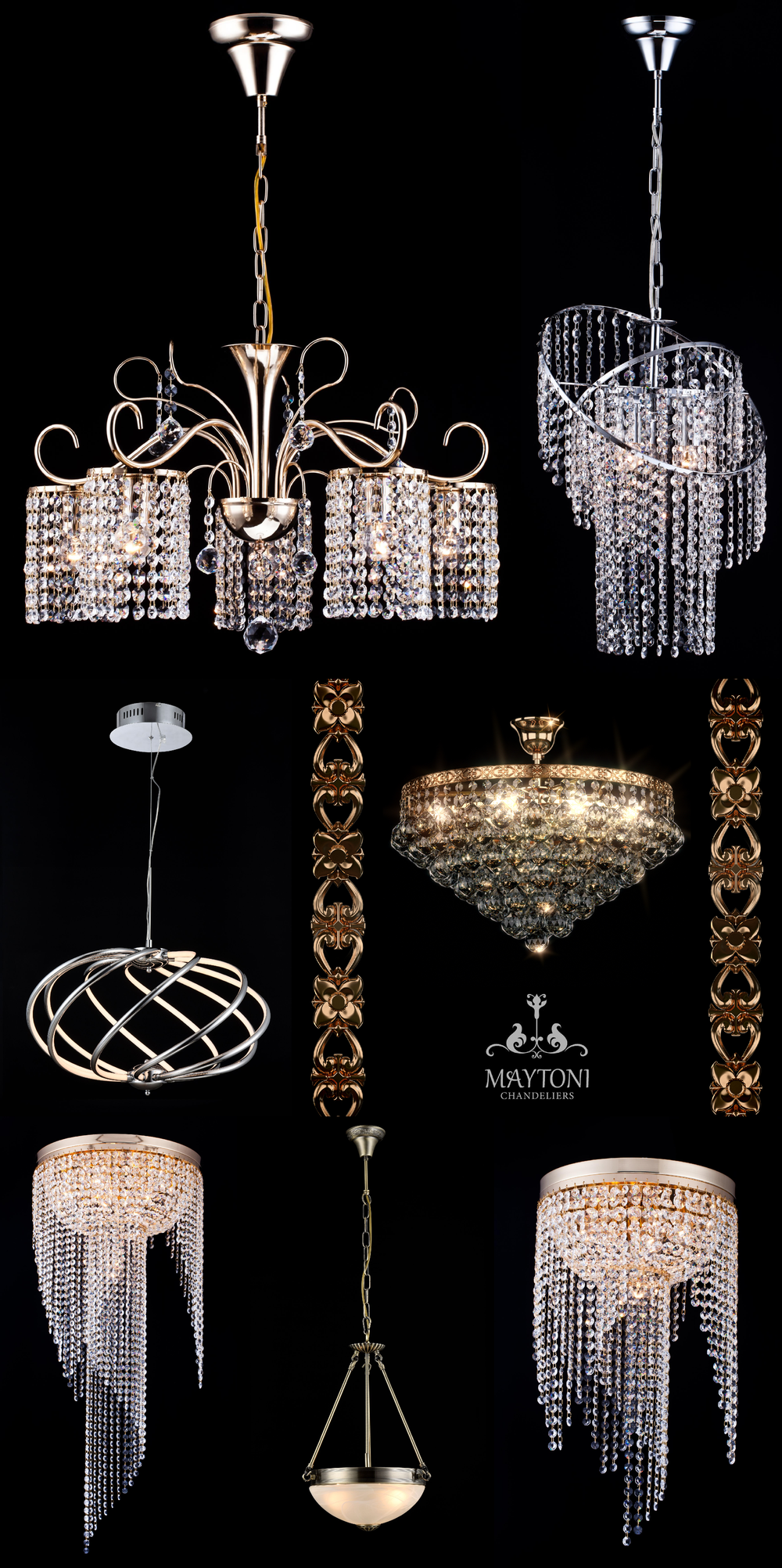 « потолочные». Maytoni серия Diamant 5 артикул DIA900-PT50-B