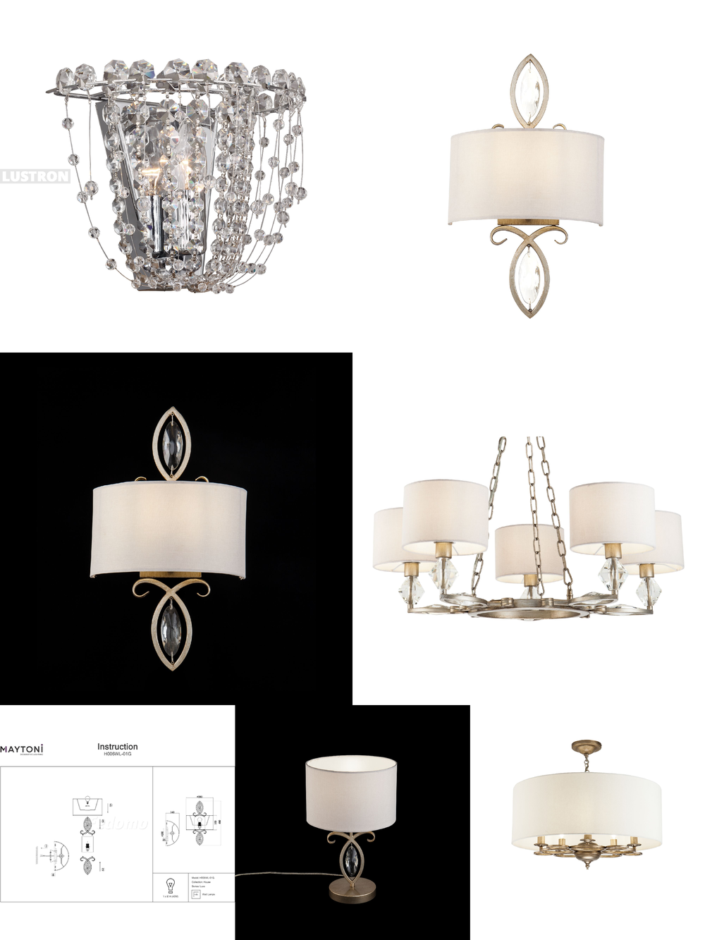 «Бра». Maytoni серия Luxe артикул H006WL-01G