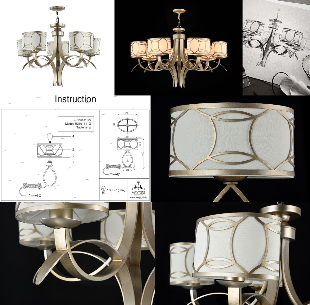 « подвесные». Maytoni серия Fibi артикул H310-05-G